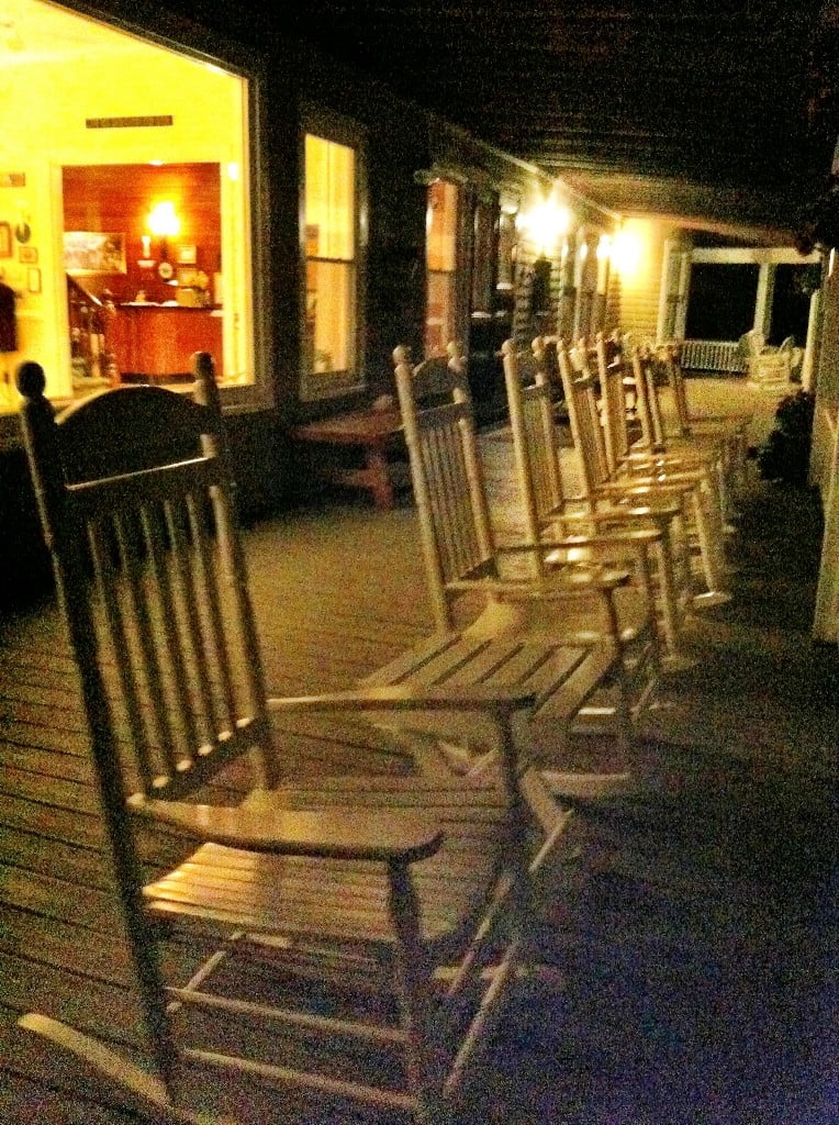 A peaceful evening on our Wraparound Porch