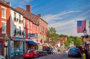 View of downtown Bath, Maine